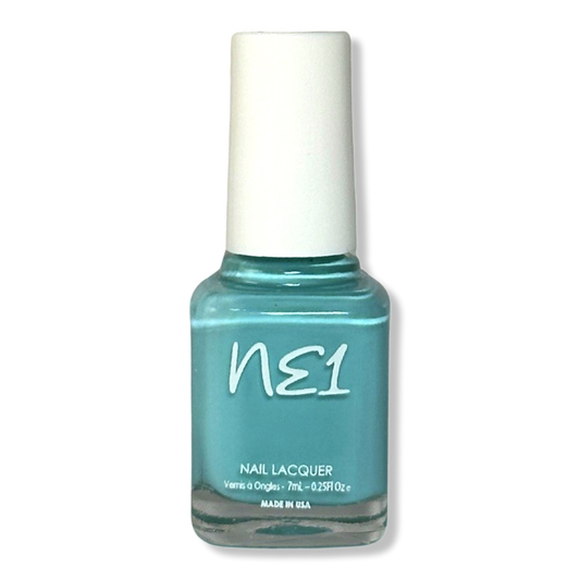 Bottle of Caldera, a teal nail polish