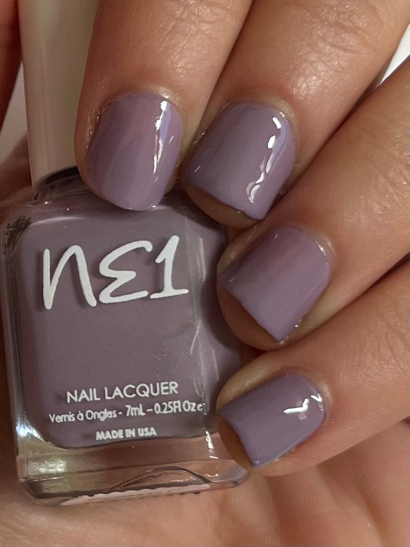 Nail swatch of Taro Tango light purple nail polish for NE1 Nail Polish 